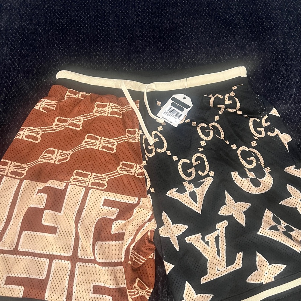 Secret club Designer Athletic Shorts - Brown and Black
